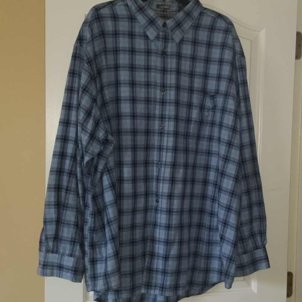 St. John's Bay Blue Plaid Shirt